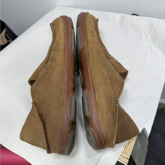 OLUKAI MOLOA SHOES EUC Sz 14 RAY Slip-On, Leather, Loafer Beach Shoe - Picture 9 of 12